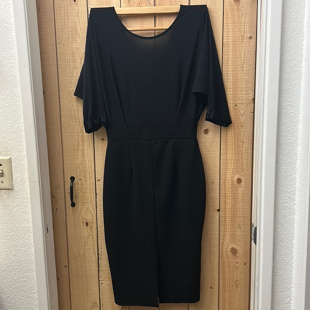 Boohoo Black Half Sleeve Dress size 8